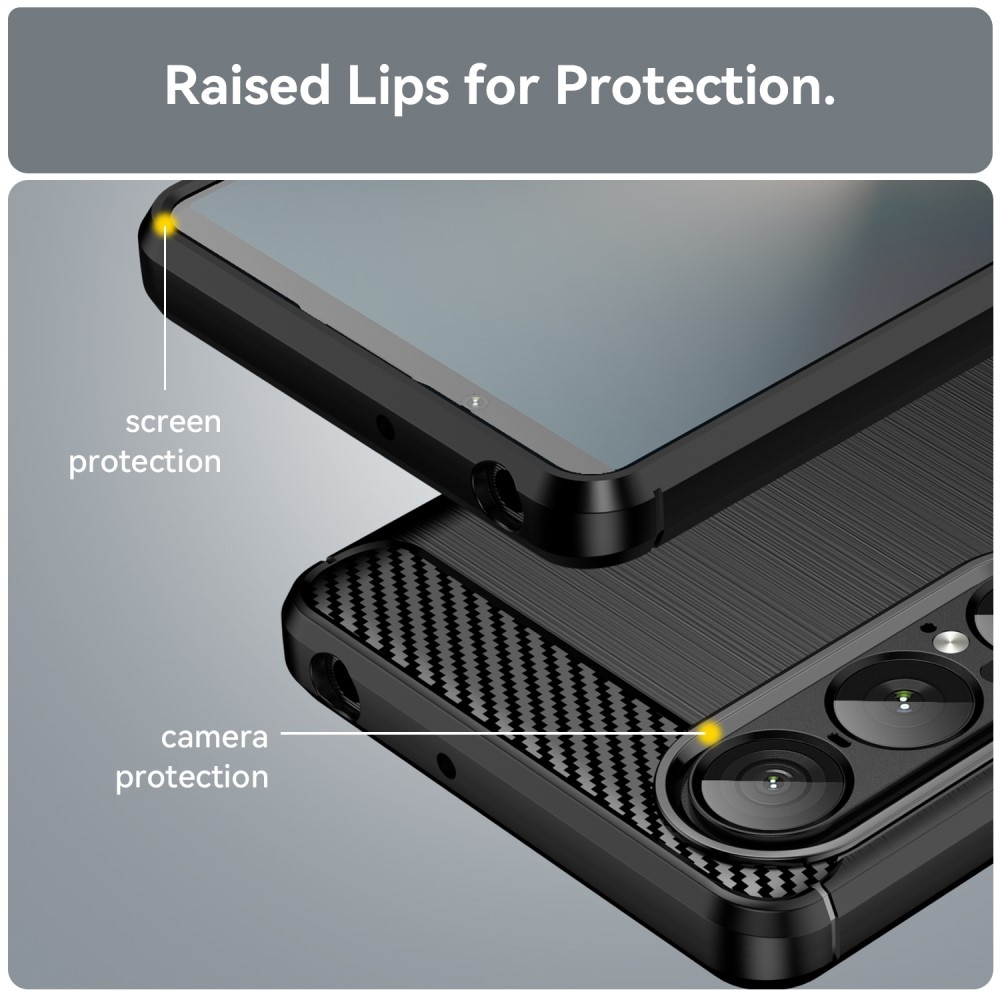Sony Xperia 1 VII Cover TPU Brushed Sort