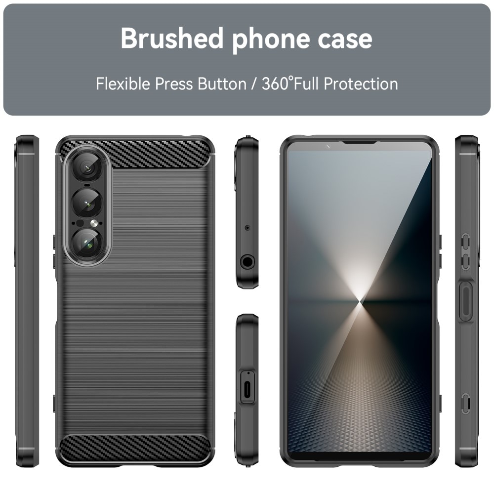 Sony Xperia 1 VII Cover TPU Brushed Sort