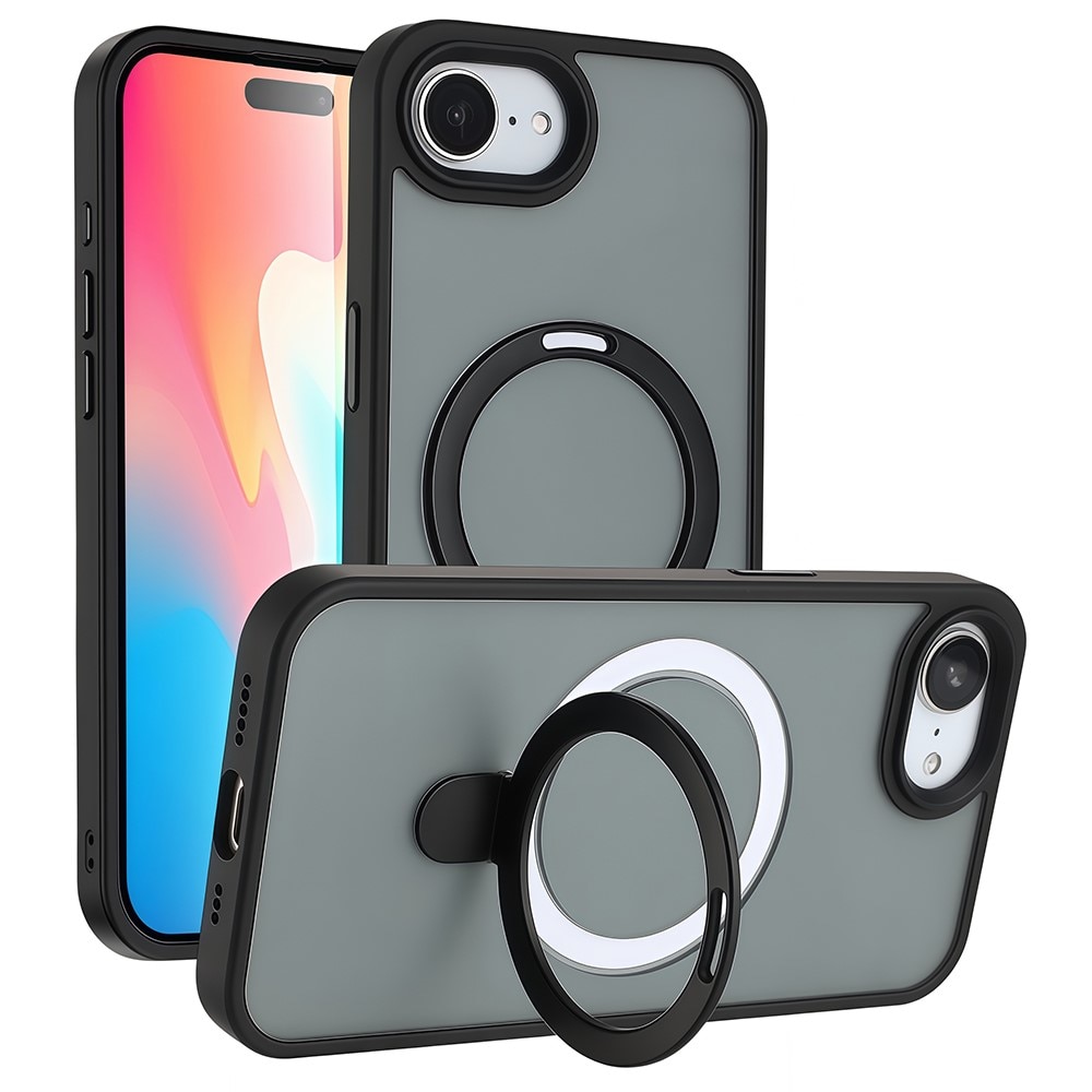 Hybridcover MagSafe Ring iPhone 16e Sort