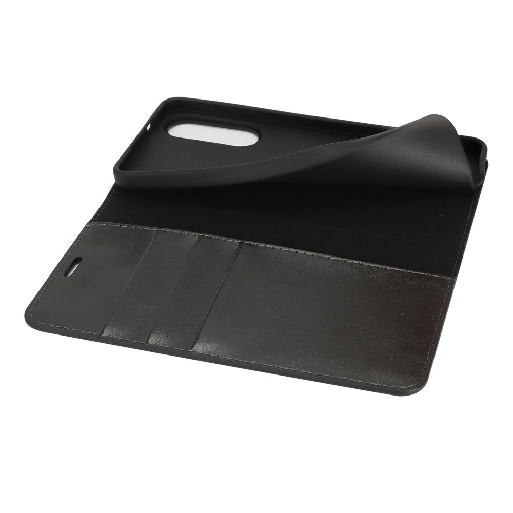 Mobiltaske Ægte Læder Samsung Galaxy S25 Edge Sort