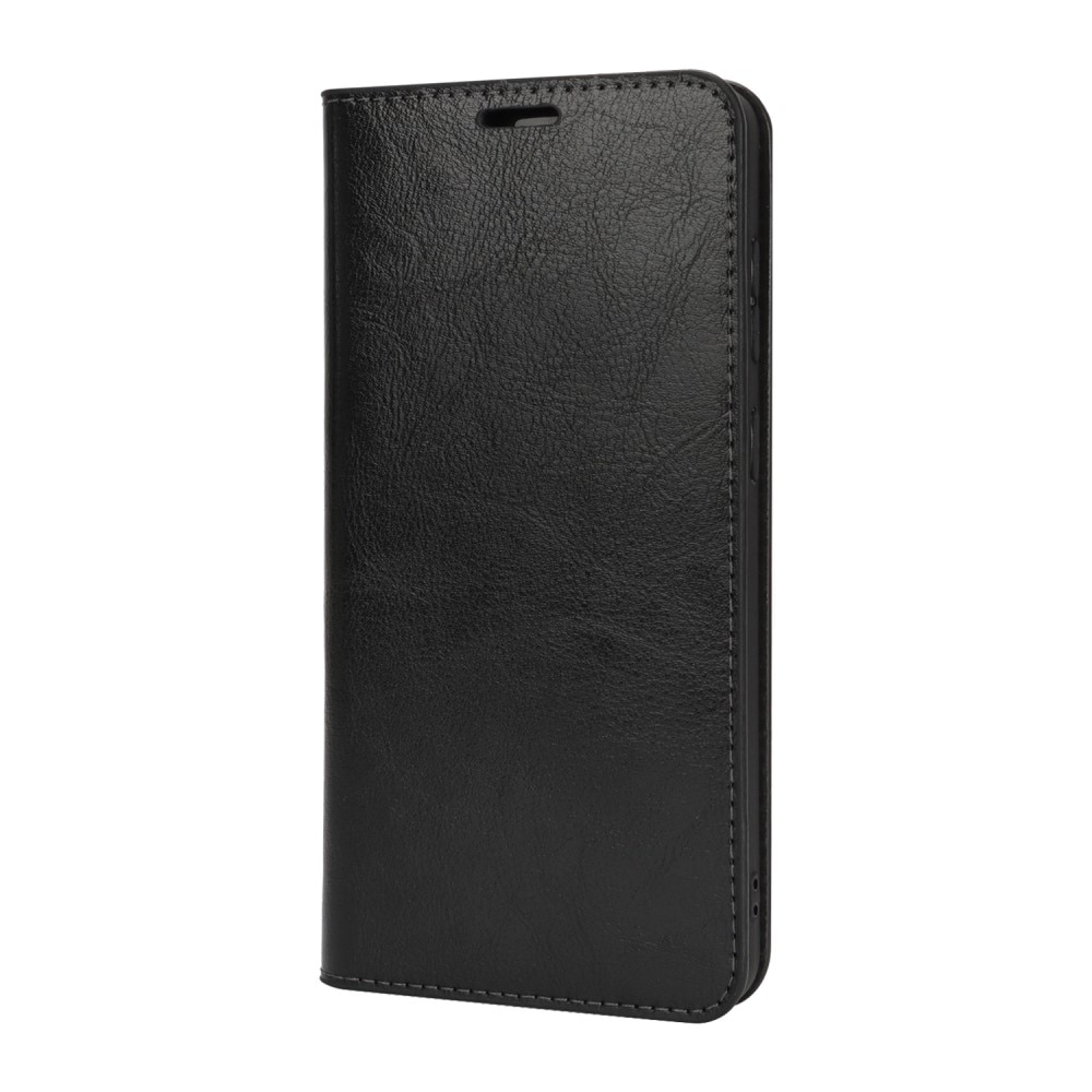 Mobiltaske Ægte Læder Samsung Galaxy S25 Edge Sort