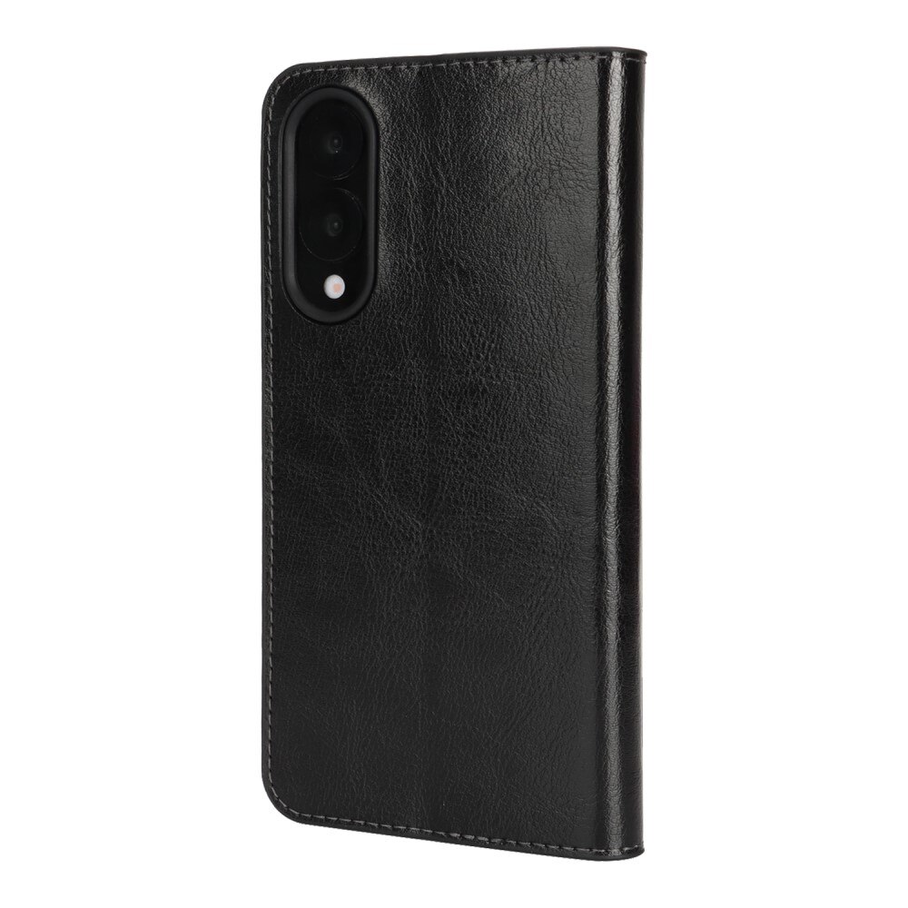 Mobiltaske Ægte Læder Samsung Galaxy S25 Edge Sort