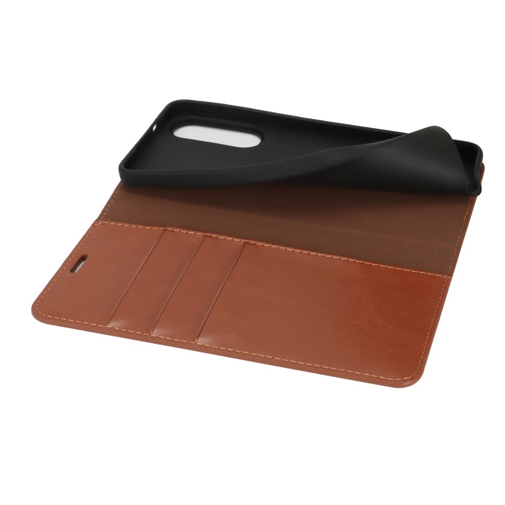 Mobiltaske Ægte Læder Samsung Galaxy S25 Edge Brun