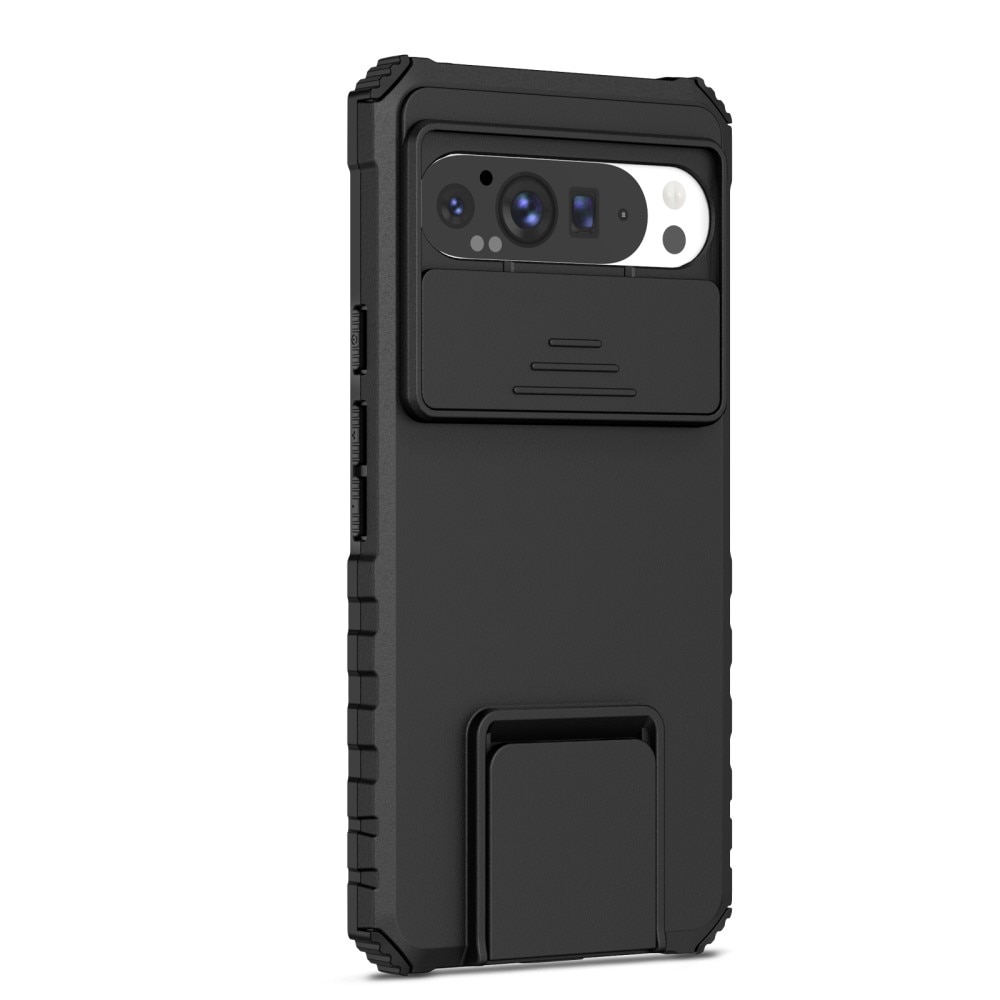 Google Pixel 9 Pro XL Kickstand Cover kamerabeskyttelse Sort