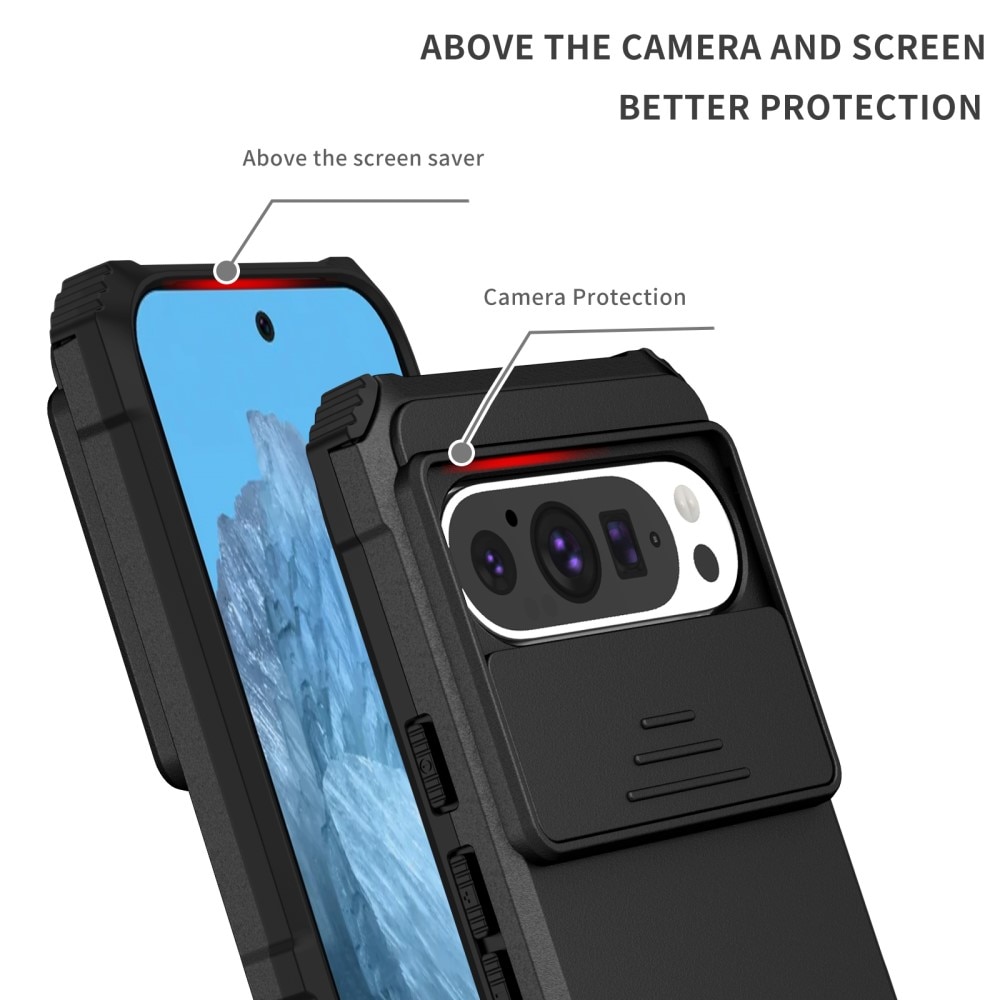 Google Pixel 9 Kickstand Cover kamerabeskyttelse Sort