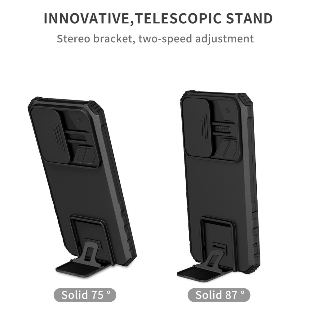 Samsung Galaxy A56 Kickstand Cover kamerabeskyttelse Sort