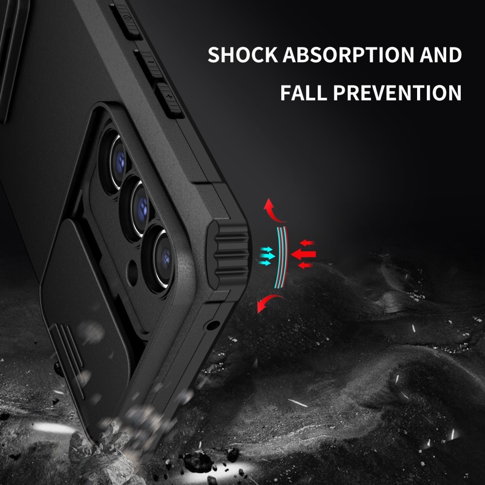 Samsung Galaxy A56 Kickstand Cover kamerabeskyttelse Sort