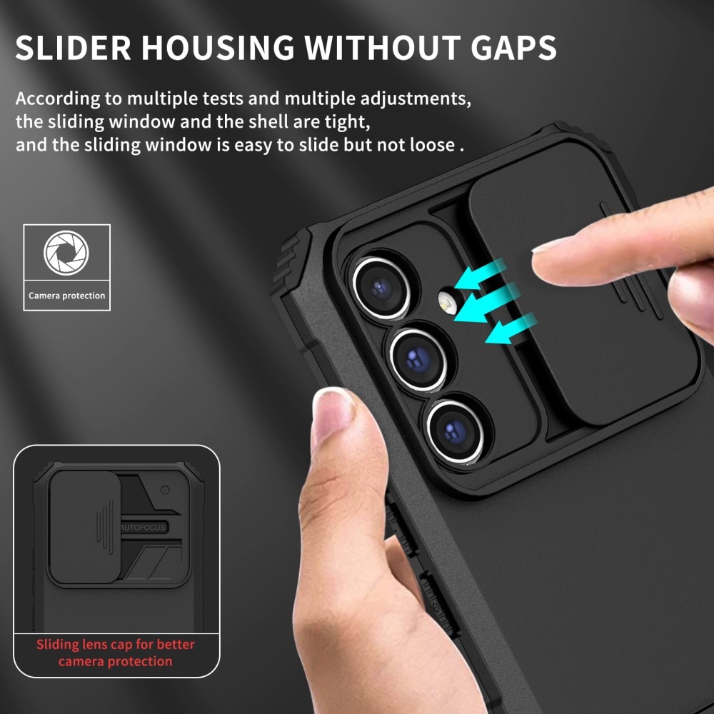 Samsung Galaxy A56 Kickstand Cover kamerabeskyttelse Sort