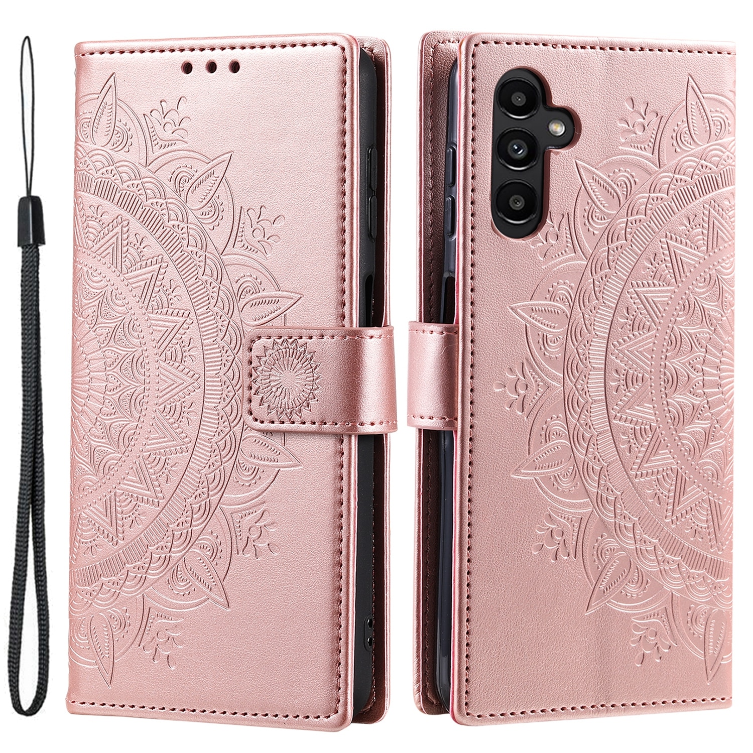 Læderetui Mandala Samsung Galaxy A17 Rose guld
