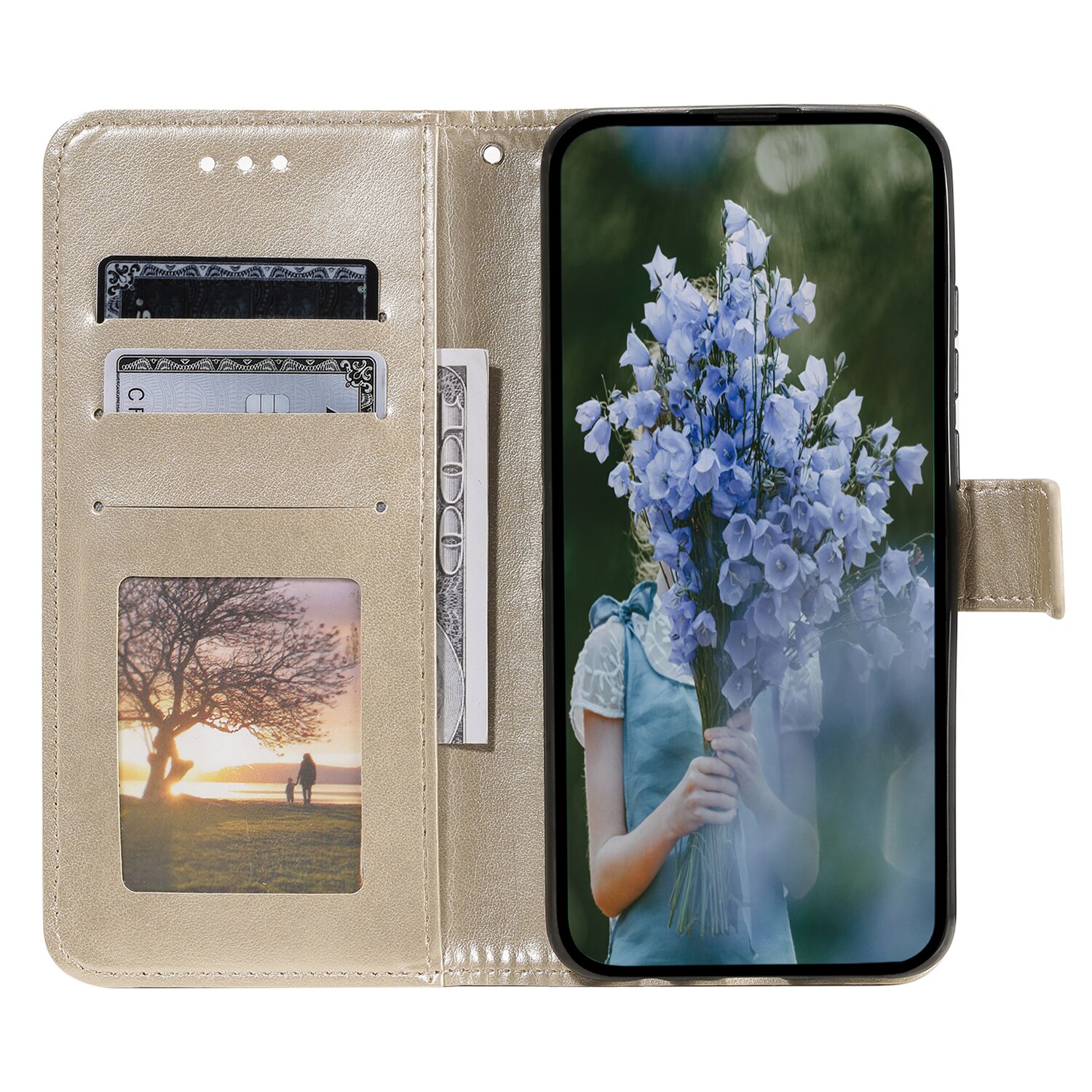 Læderetui Mandala Samsung Galaxy A17 Guld