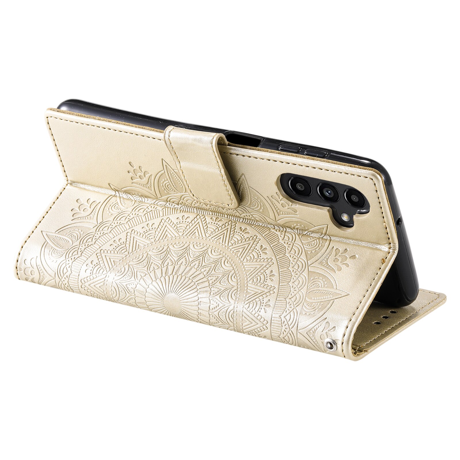 Læderetui Mandala Samsung Galaxy A17 Guld