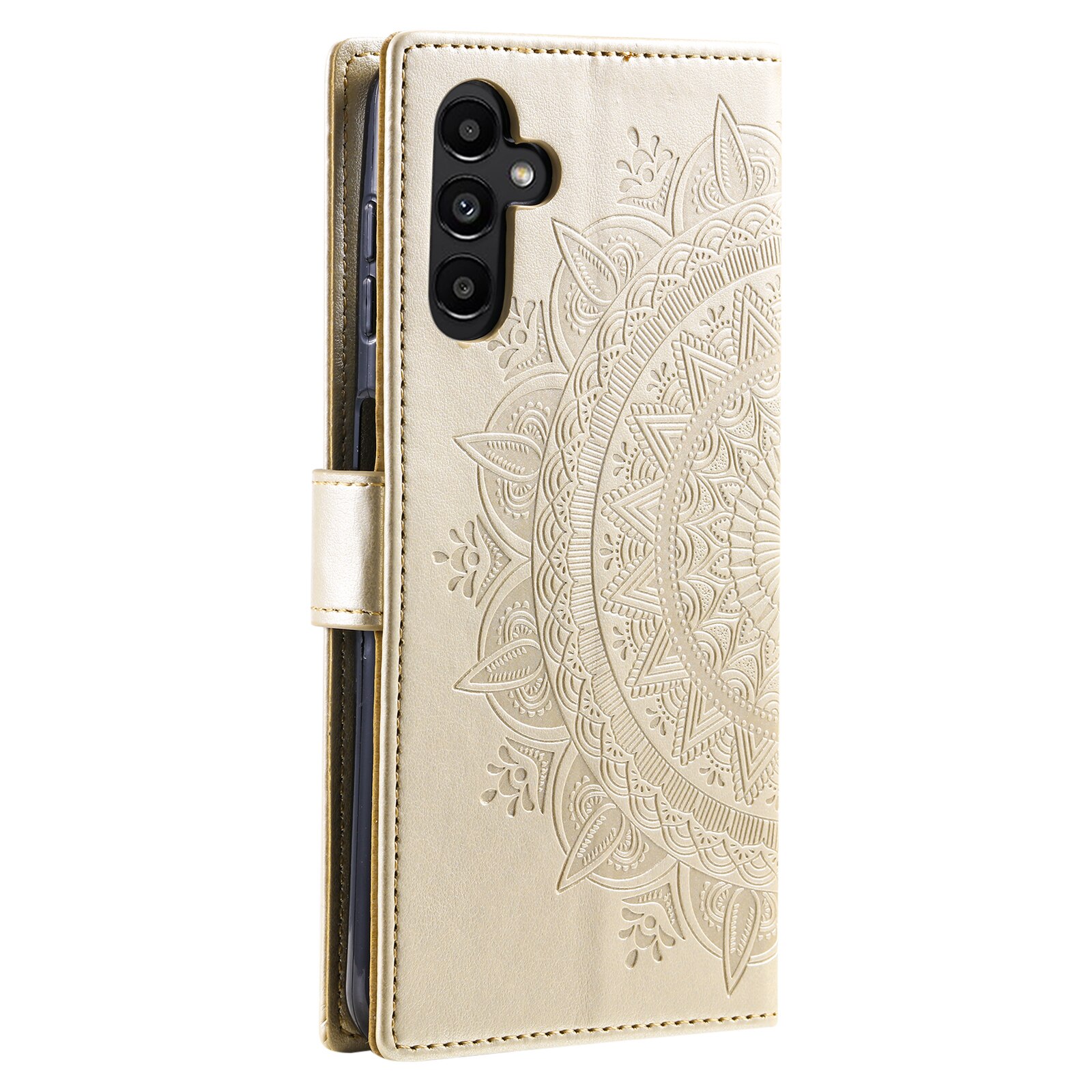 Læderetui Mandala Samsung Galaxy A17 Guld