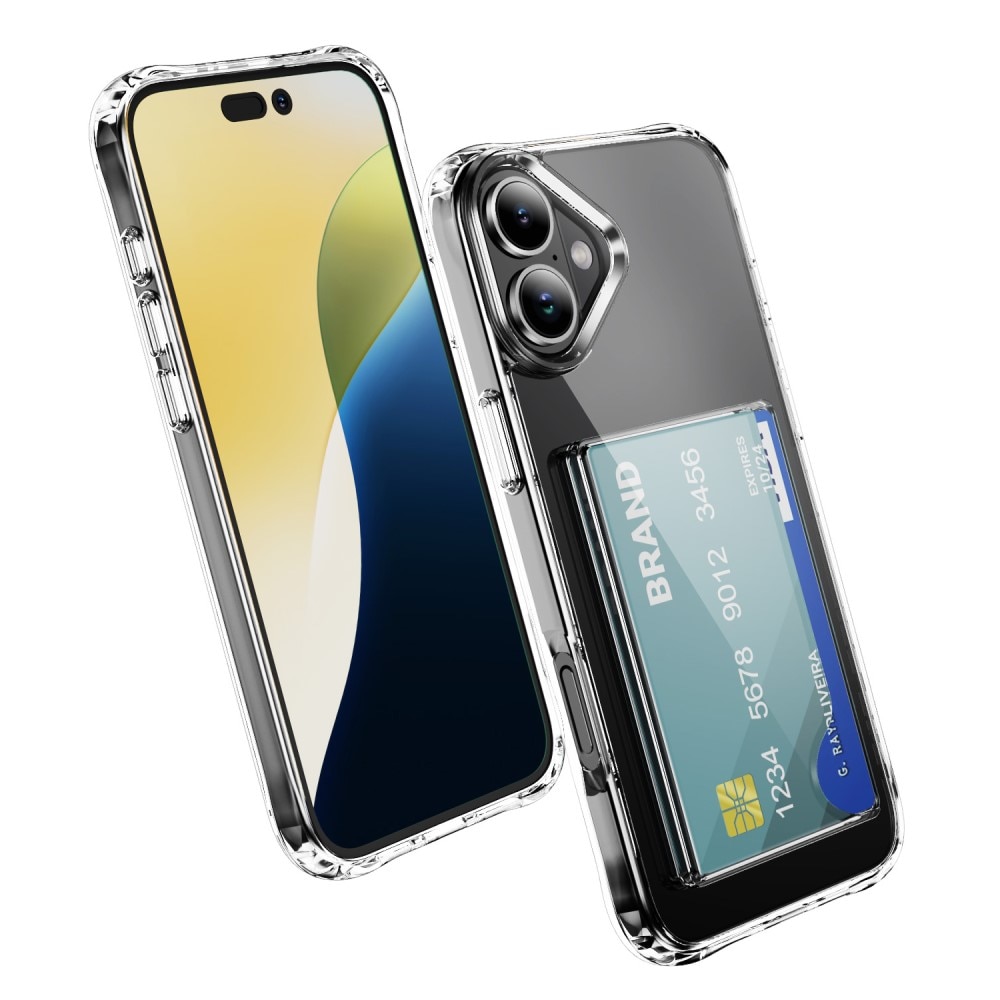 Hybridcover Kortholder iPhone 17 Gennemsigtig