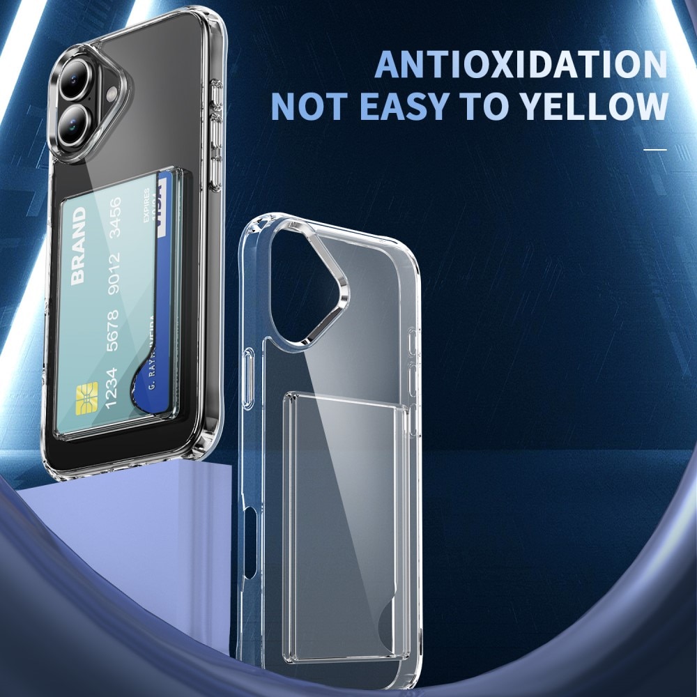 Hybridcover Kortholder iPhone 17 Gennemsigtig