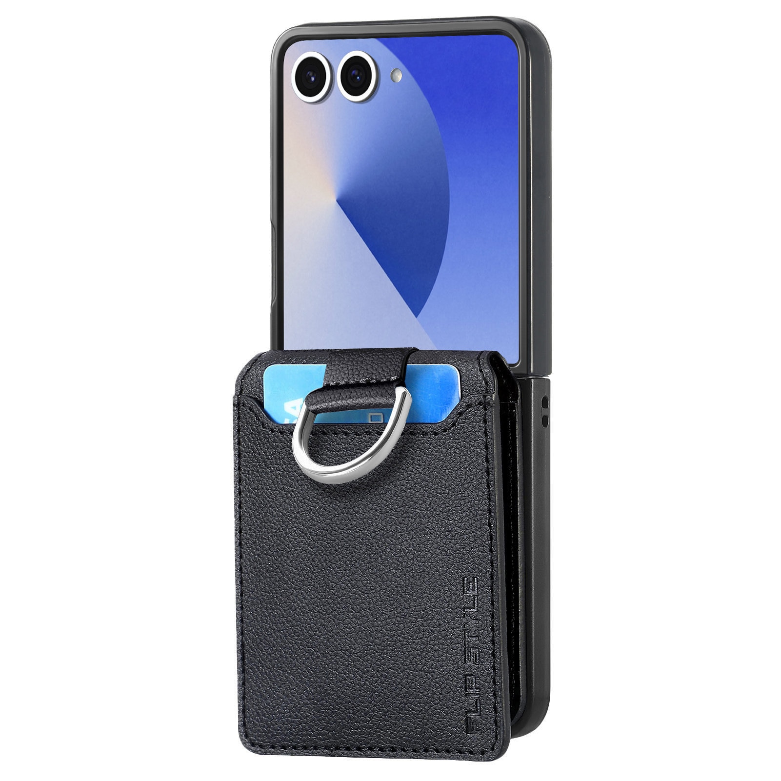 Samsung Galaxy Z Flip 7 Cover Ringholder + Kortholder sort