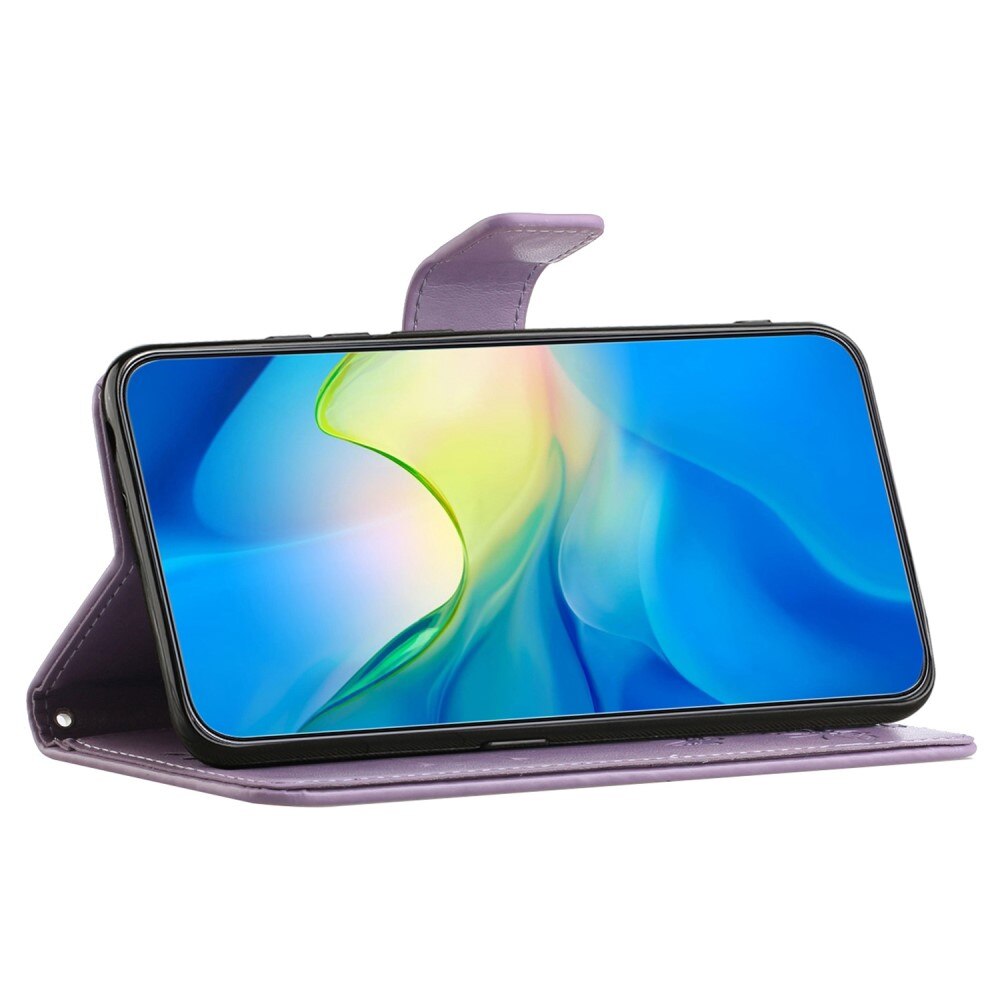 Læderetui Sommerfugle Samsung Galaxy A14 lila