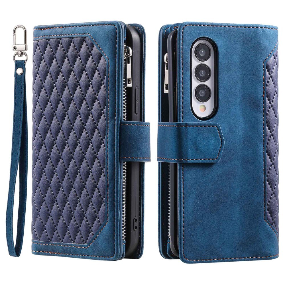 Pung Taske Samsung Galaxy Z Fold 4 Quilted blå