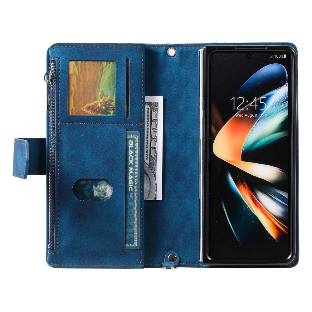 Pung Taske Samsung Galaxy Z Fold 4 Quilted blå