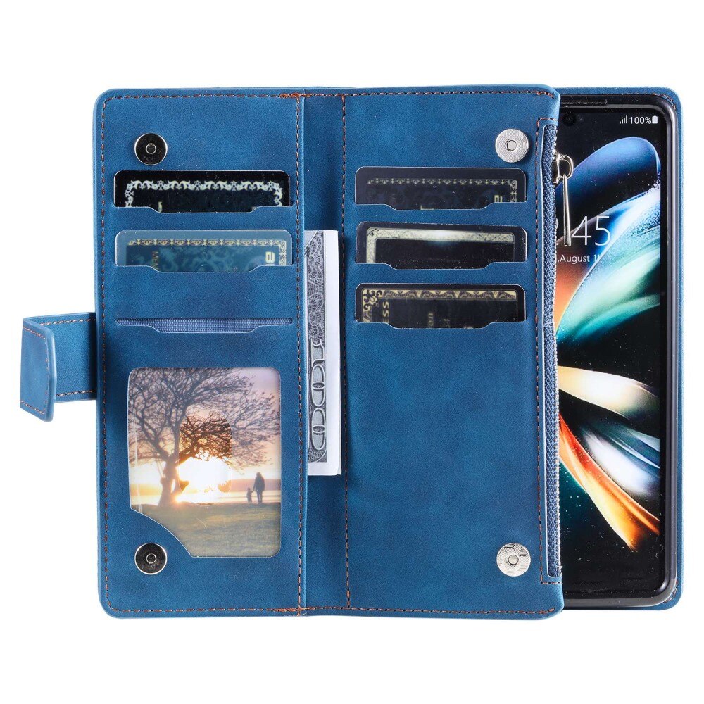 Pung Taske Samsung Galaxy Z Fold 4 Quilted Blå
