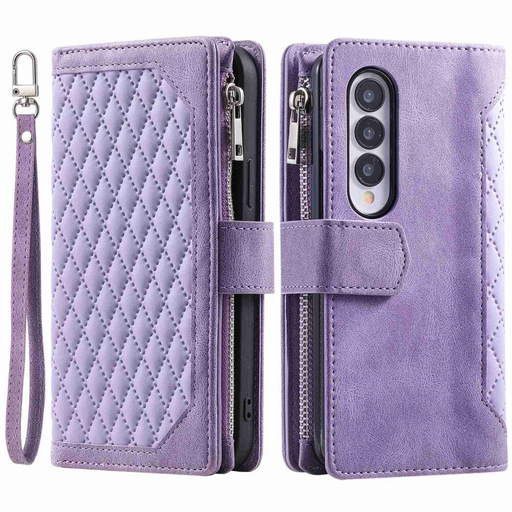 Pung Taske Samsung Galaxy Z Fold 4 Quilted Lilla