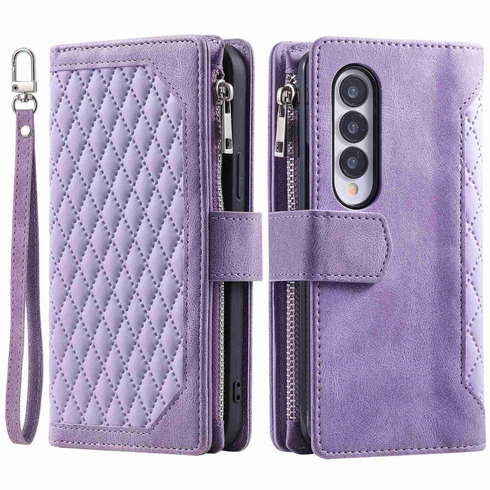 Pung Taske Samsung Galaxy Z Fold 4 Quilted lila