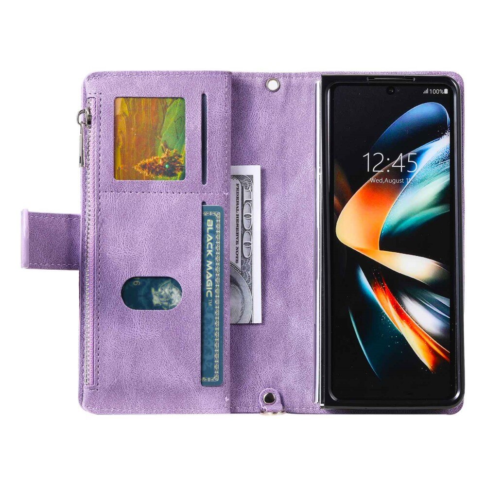 Pung Taske Samsung Galaxy Z Fold 4 Quilted Lilla