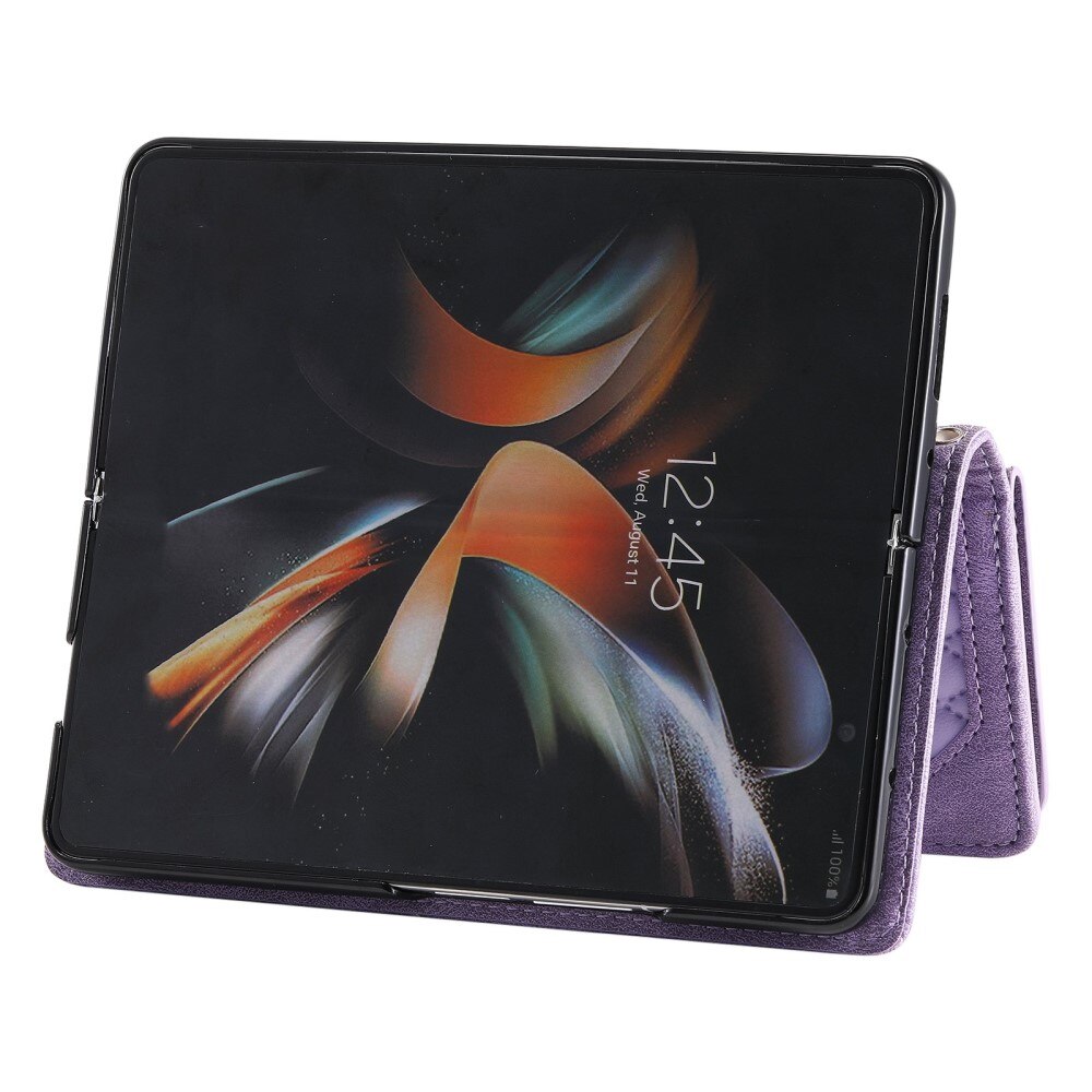 Pung Taske Samsung Galaxy Z Fold 4 Quilted Lilla