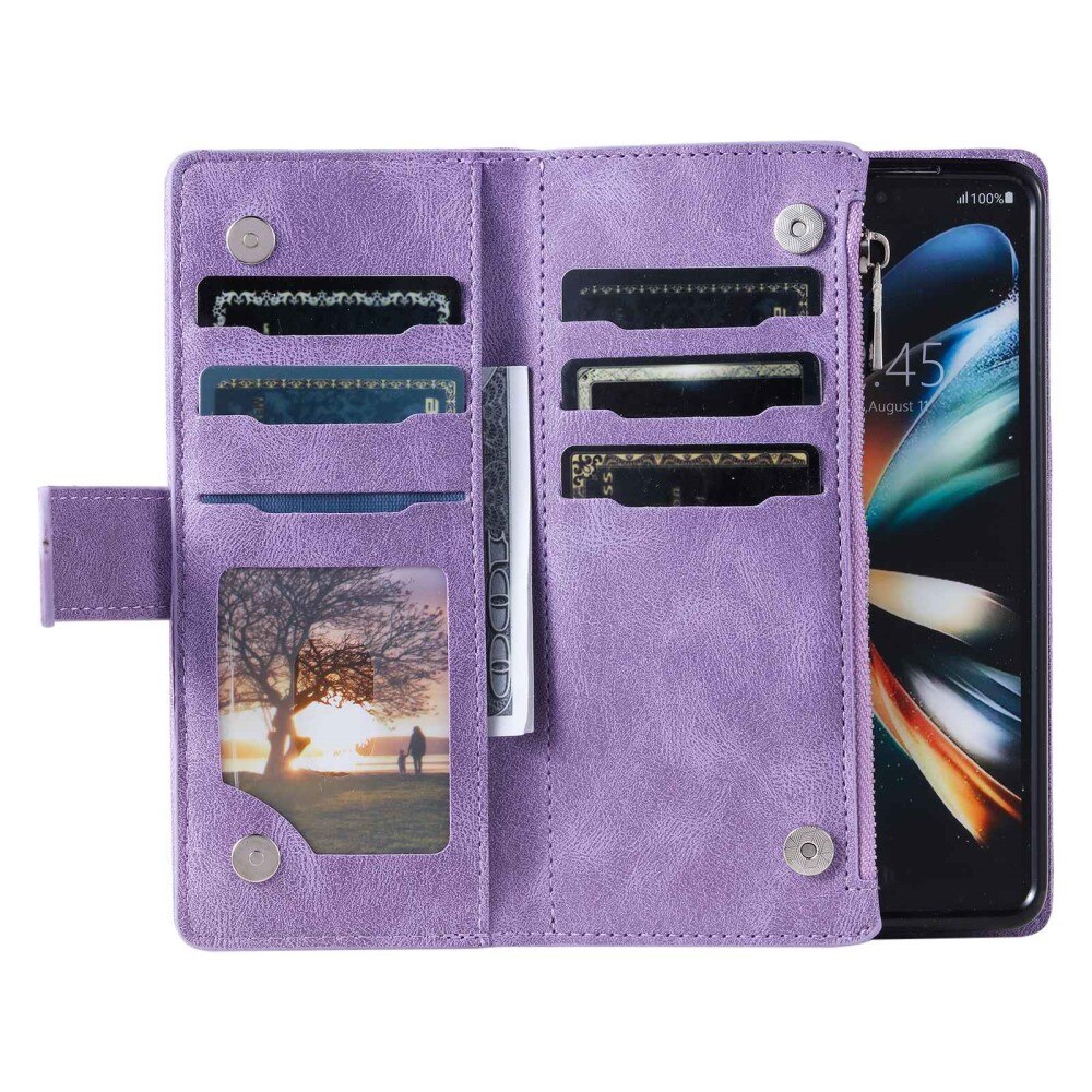 Pung Taske Samsung Galaxy Z Fold 4 Quilted Lilla