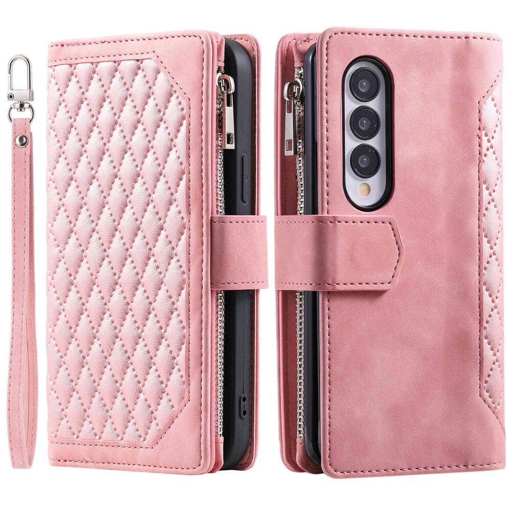 Pung Taske Samsung Galaxy Z Fold 4 Quilted lyserød