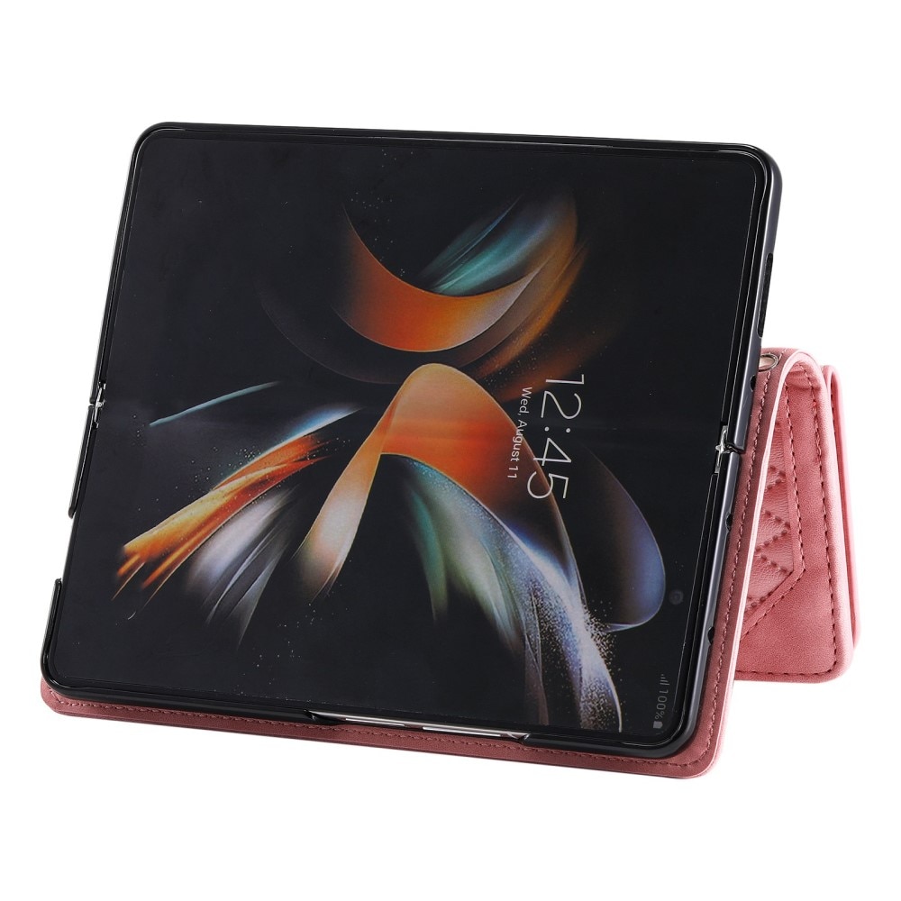 Pung Taske Samsung Galaxy Z Fold 4 Quilted Lyserød
