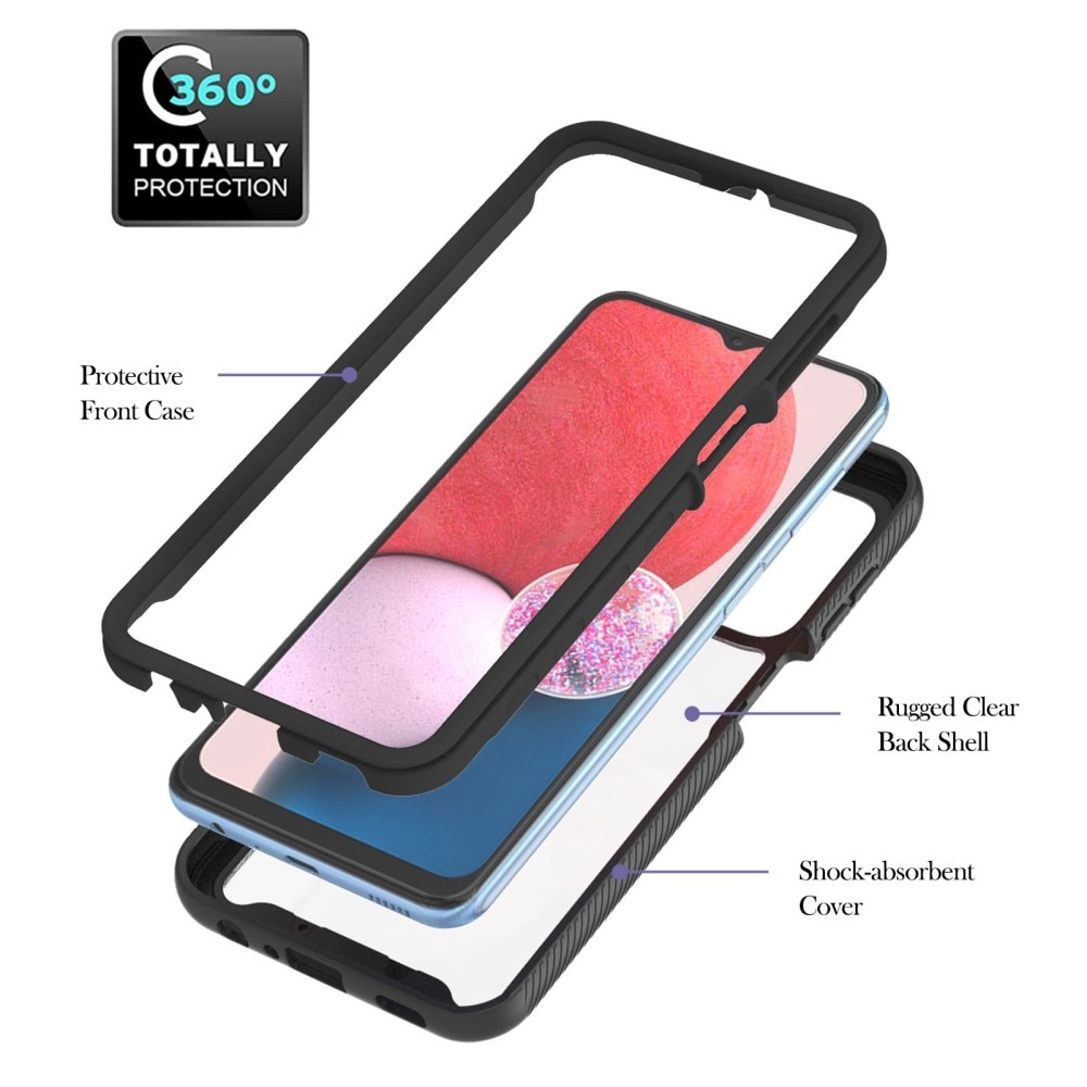 Full Cover Case ringholder Samsung Galaxy A13 sort