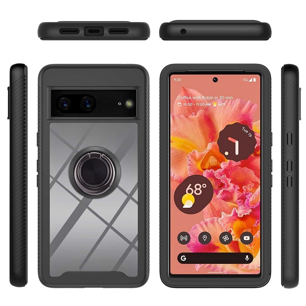 Full Cover Case ringholder Google Pixel 7 sort