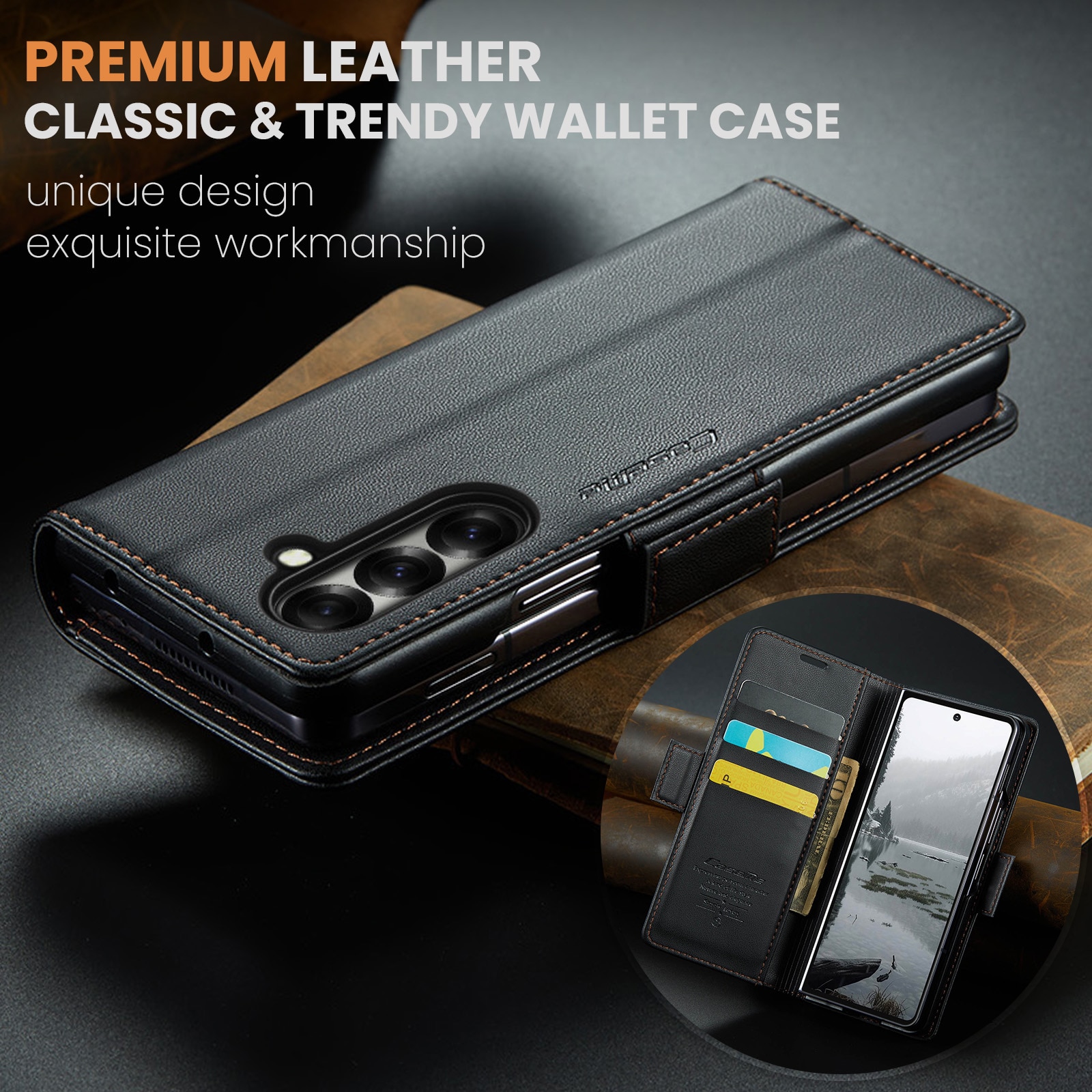 RFID blocking Slim Pung Etui Samsung Galaxy Z Fold 7 sort