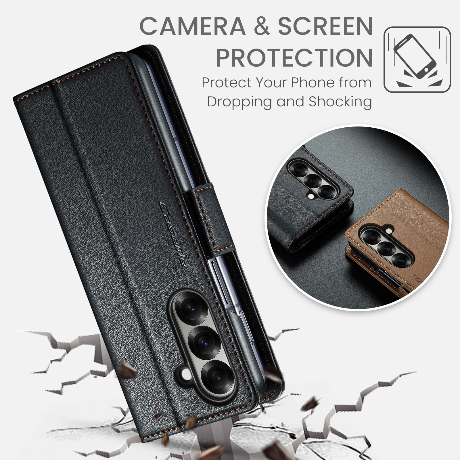 RFID blocking Slim Pung Etui Samsung Galaxy Z Fold 7 sort
