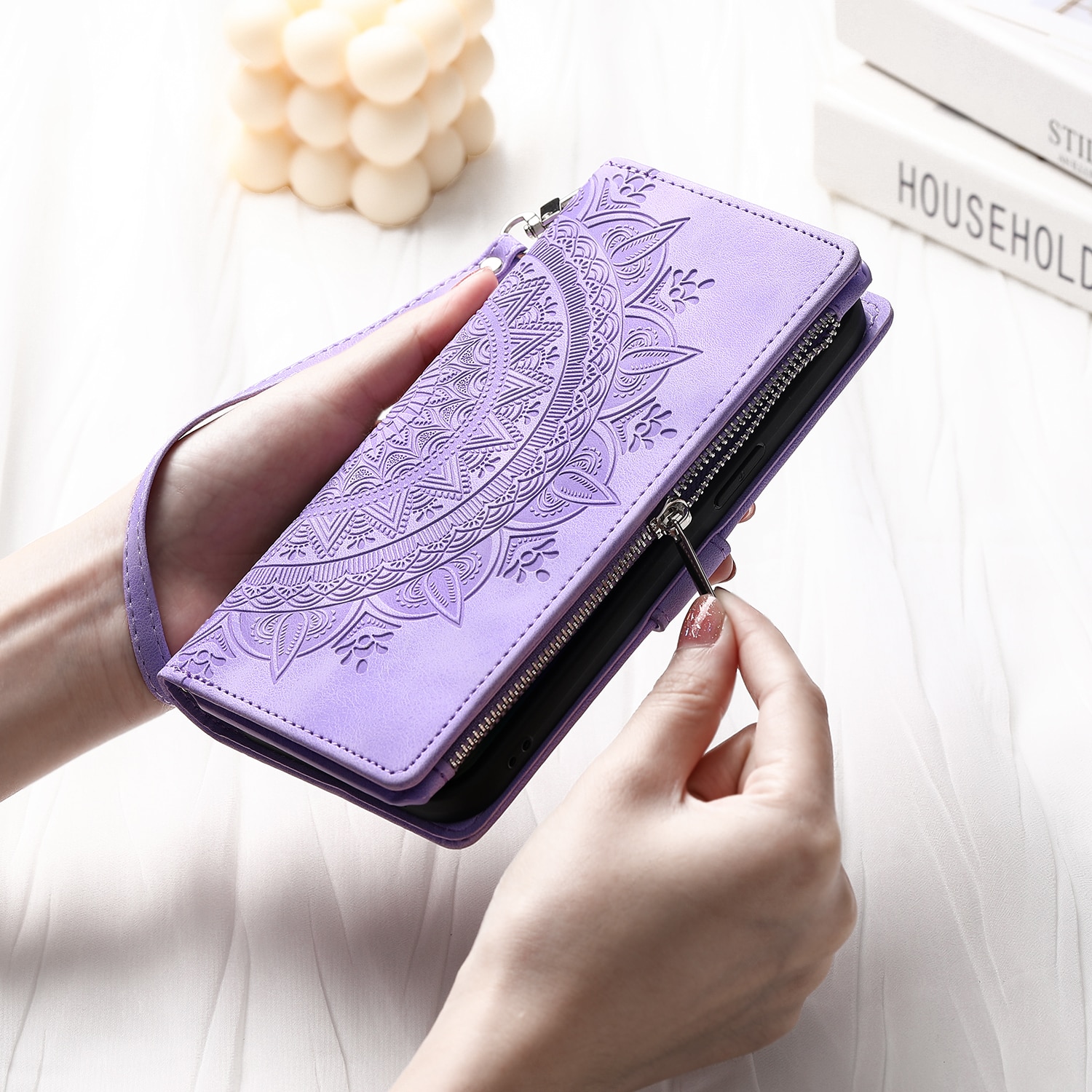 Pung Taske Samsung Galaxy S25 FE Mandala Lilla
