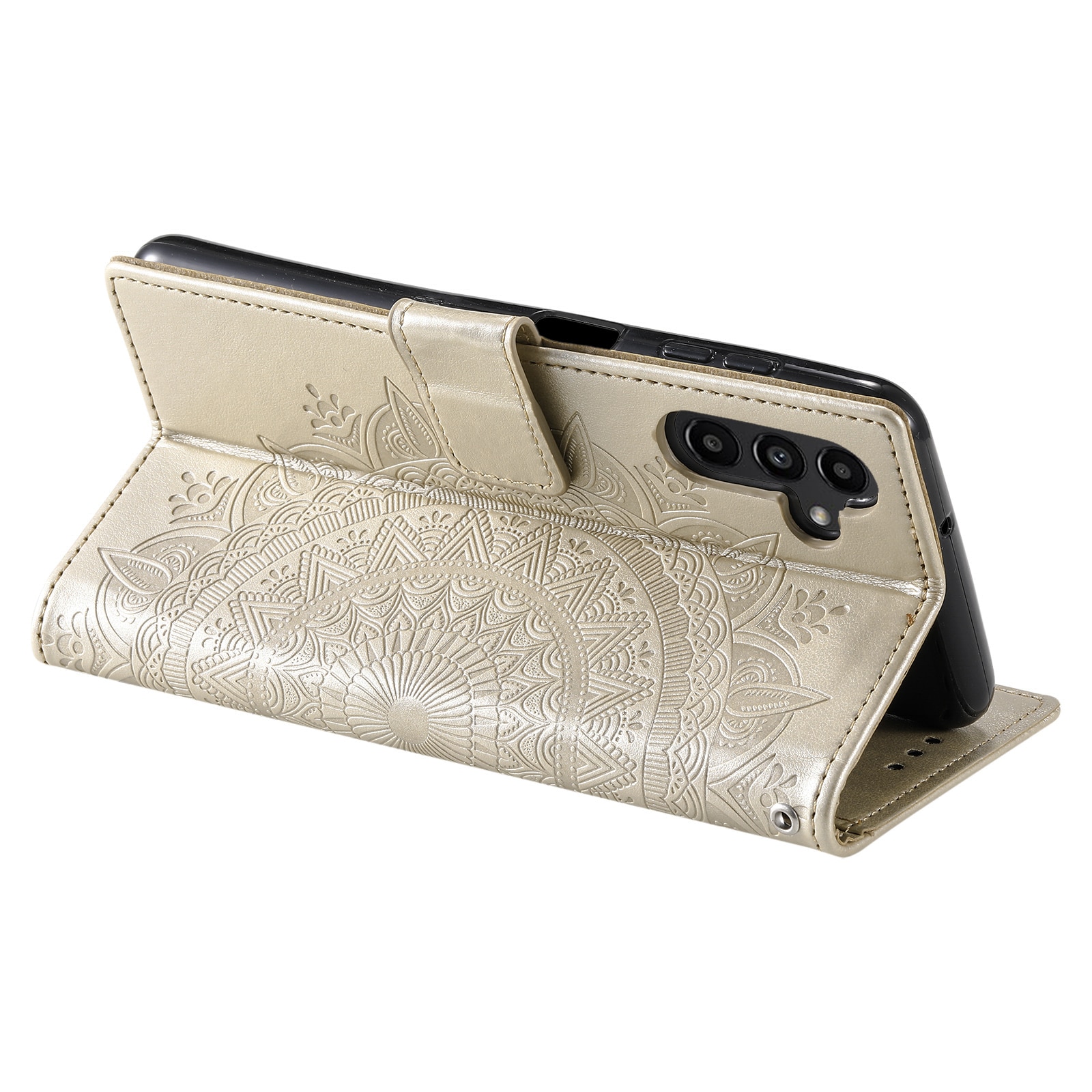 Læderetui Mandala Samsung Galaxy S25 FE Guld