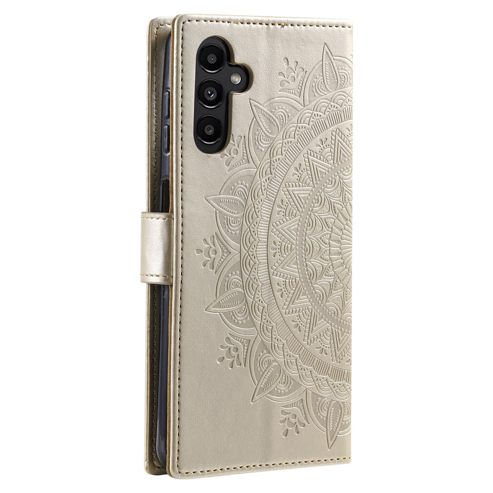 Læderetui Mandala Samsung Galaxy S25 FE Guld