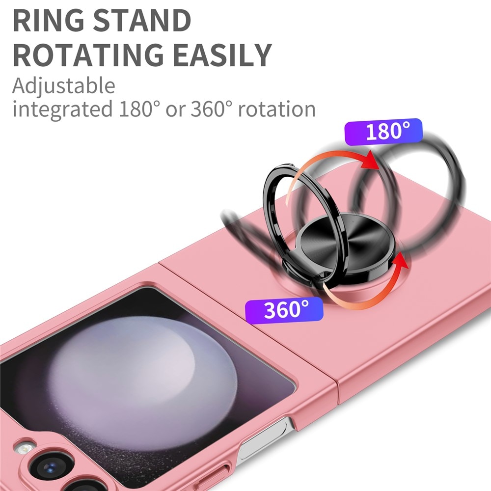 Samsung Galaxy Z Flip 7 Cover magnetisk ringholder Lyserød