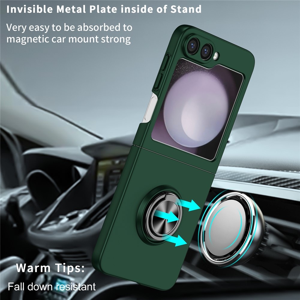 Samsung Galaxy Z Flip 7 Cover magnetisk ringholder Grøn