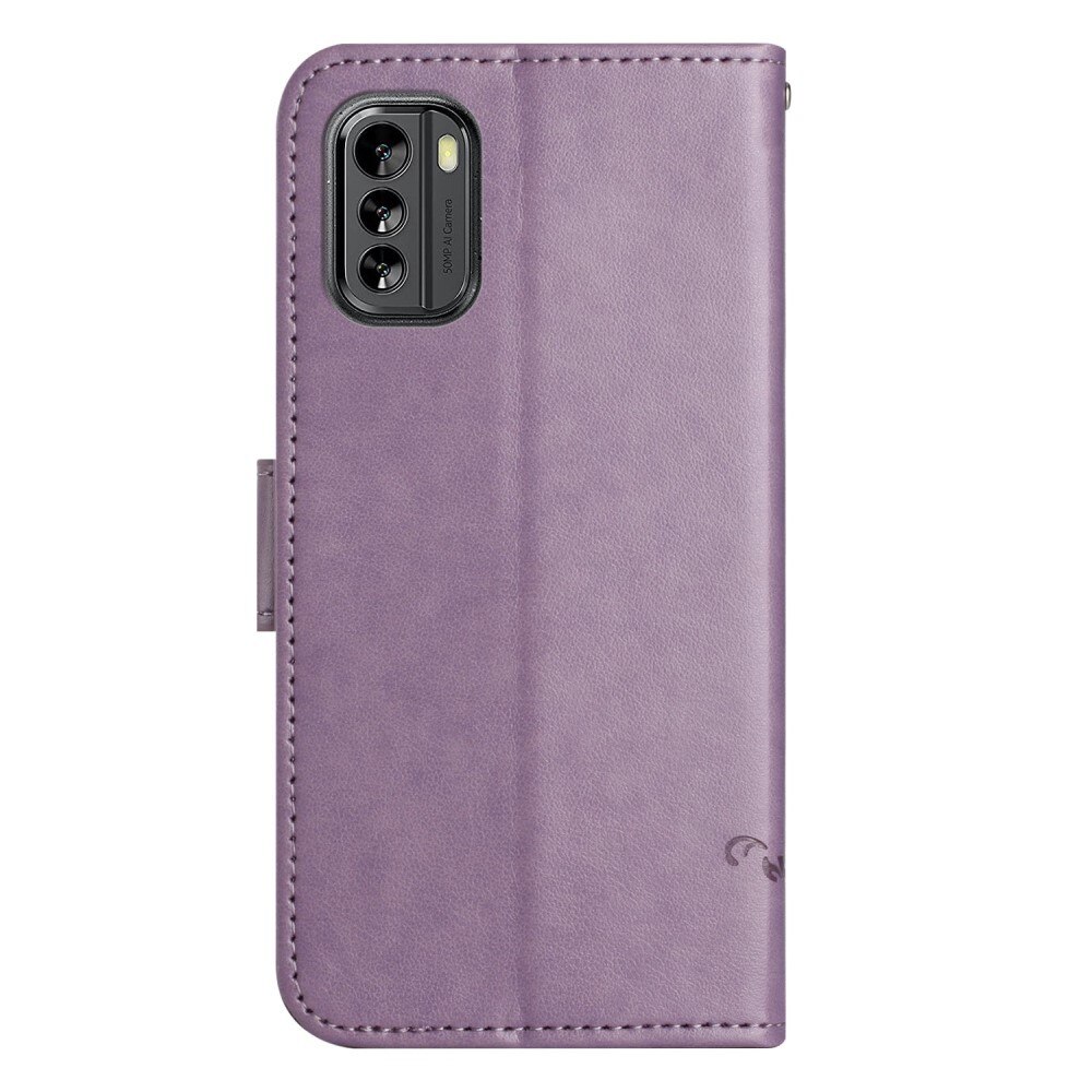 Læderetui Sommerfugle  Nokia G60 Lilla