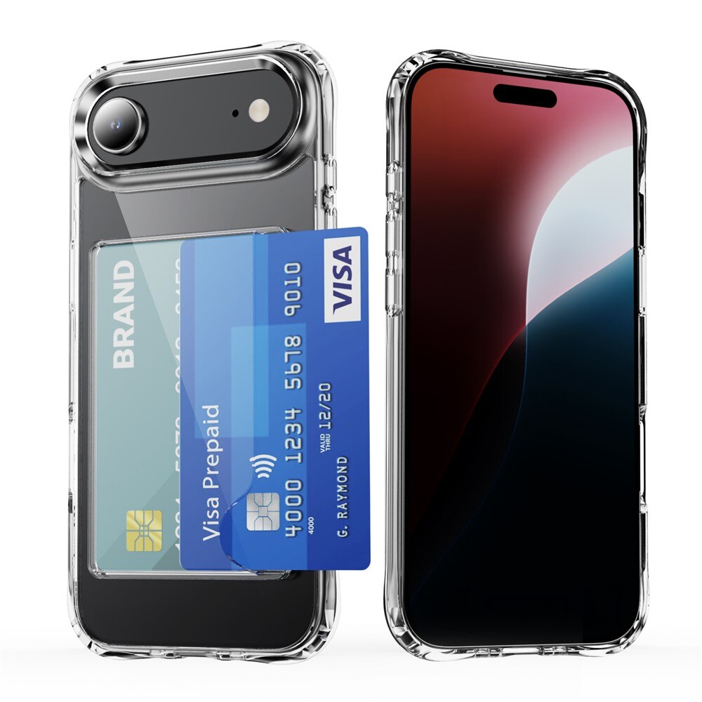 Hybridcover Kortholder iPhone 17 Air Gennemsigtig