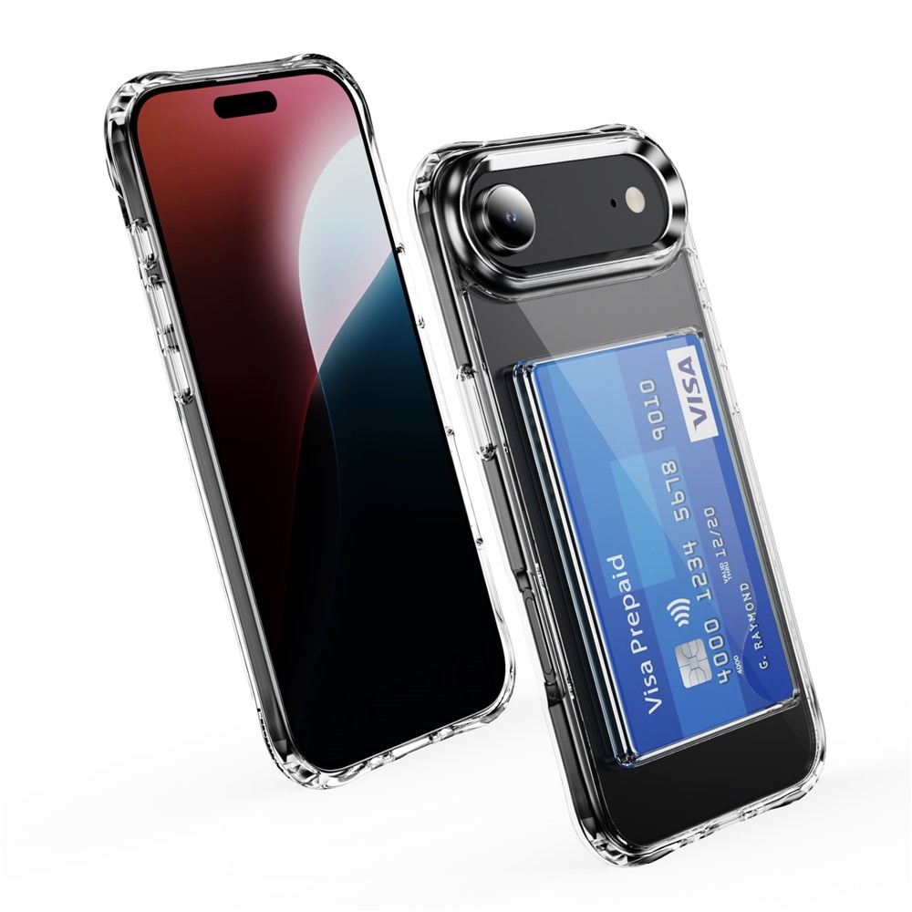 Hybridcover Kortholder iPhone 17 Air Gennemsigtig