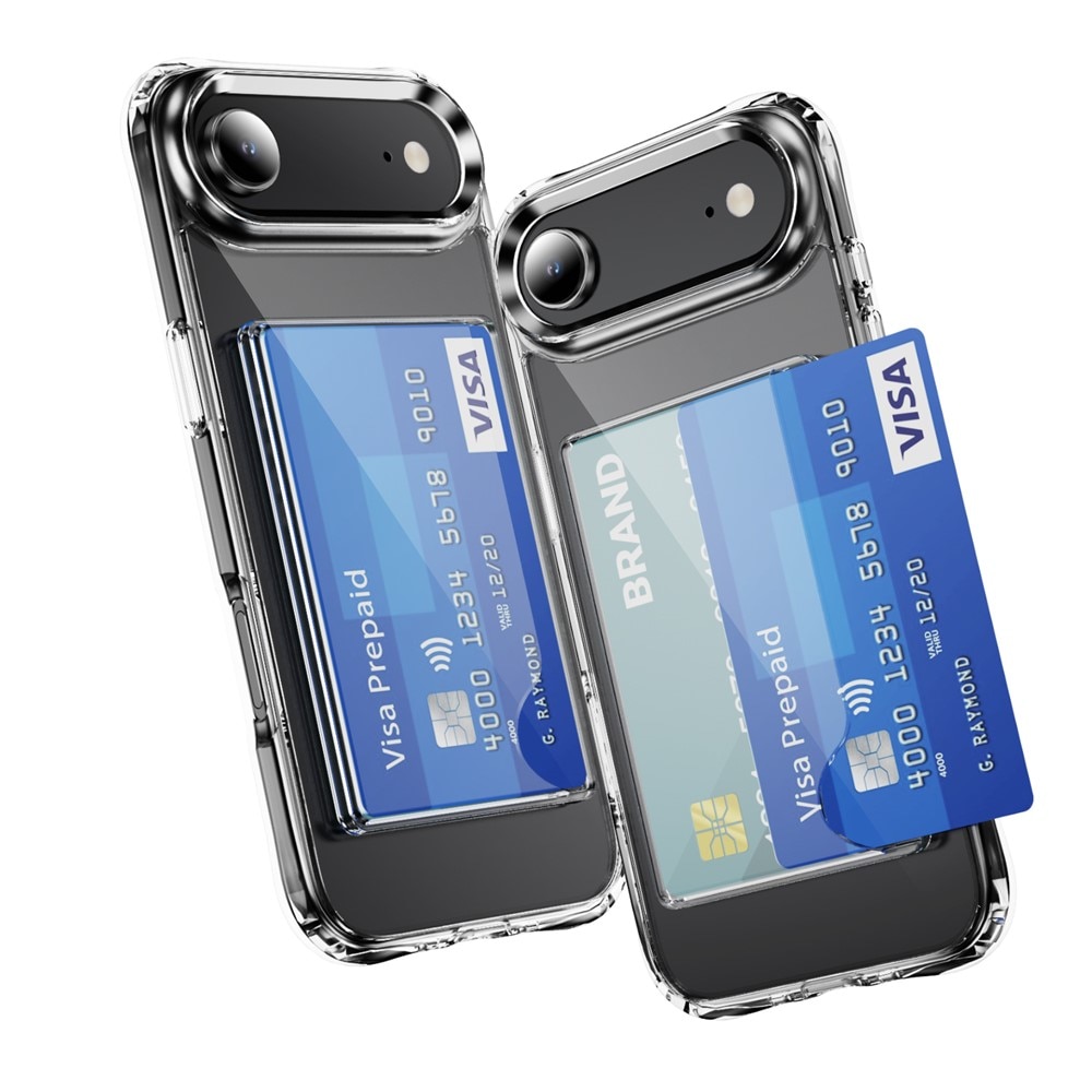 Hybridcover Kortholder iPhone 17 Air Gennemsigtig