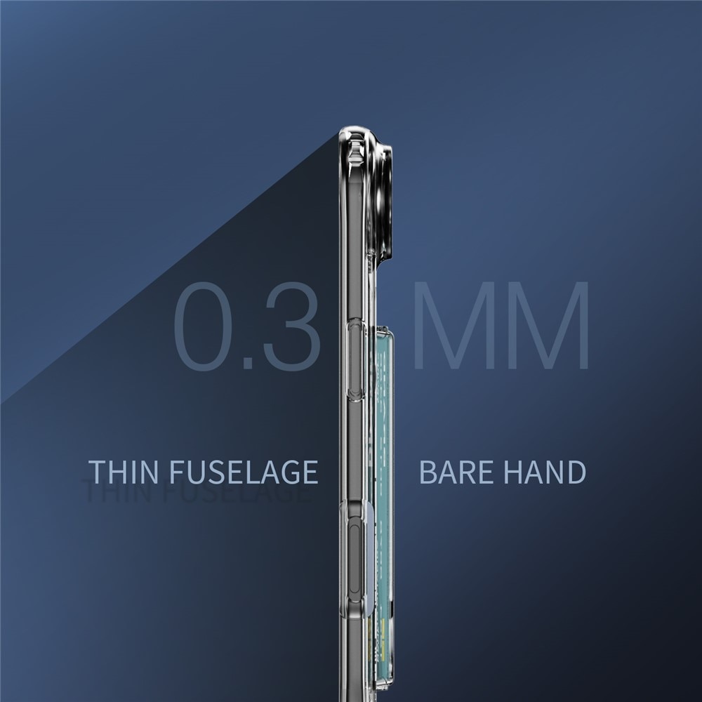 Hybridcover Kortholder iPhone 17 Air Gennemsigtig