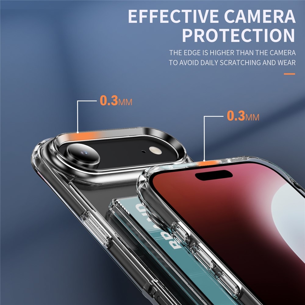 Hybridcover Kortholder iPhone 17 Air Gennemsigtig