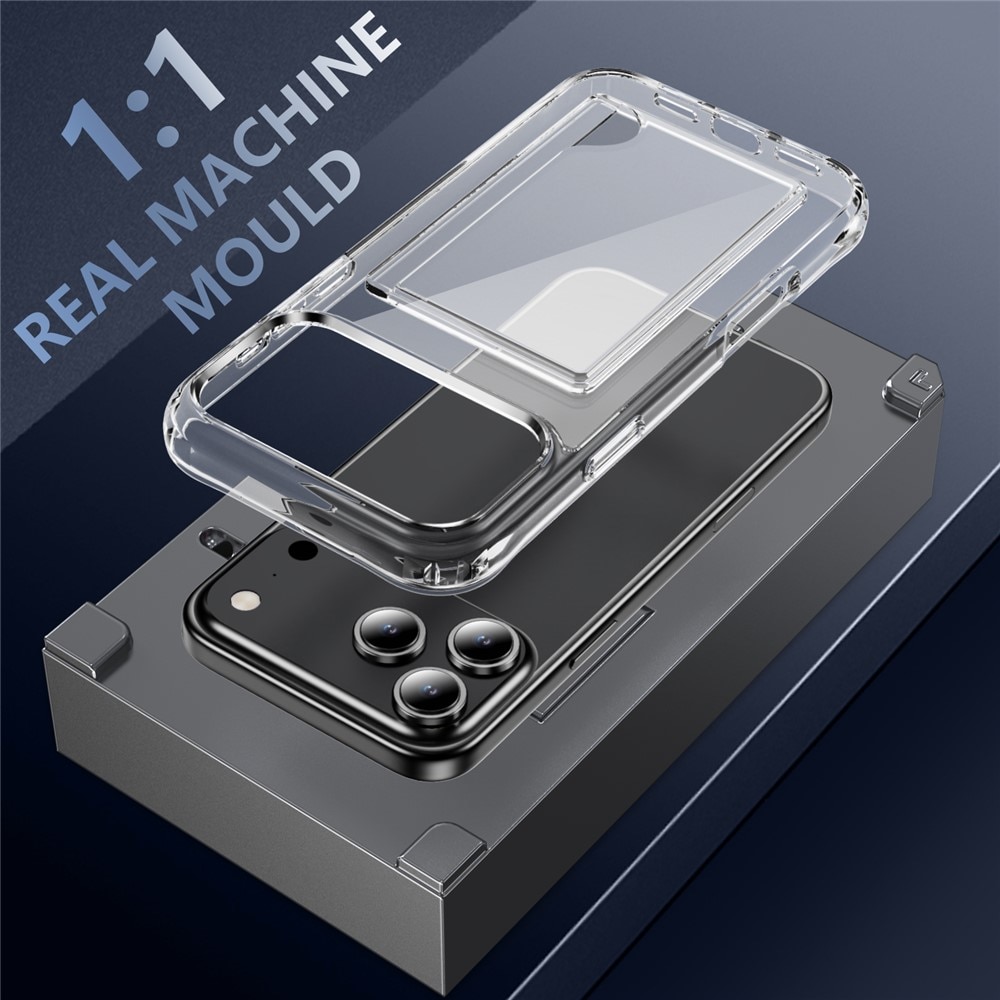 Hybridcover Kortholder iPhone 17 Pro Gennemsigtig