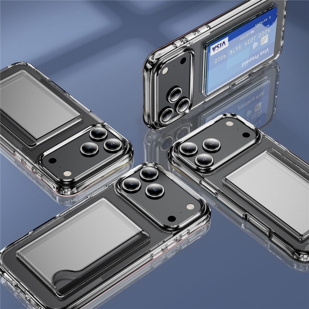 Hybridcover Kortholder iPhone 17 Pro Gennemsigtig