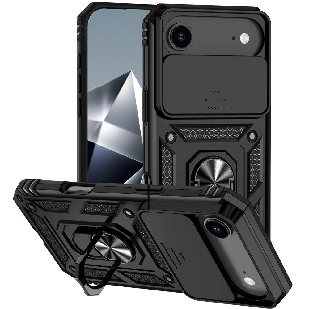 Hybridcover Ring + Kamerabeskyttelse iPhone 17 Air Sort