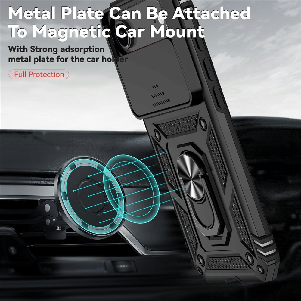 Hybridcover Ring + Kamerabeskyttelse iPhone 17 Air Sort