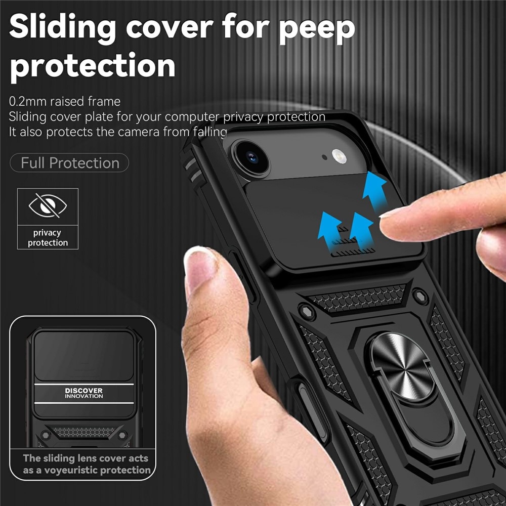 Hybridcover Ring + Kamerabeskyttelse iPhone 17 Air Sort